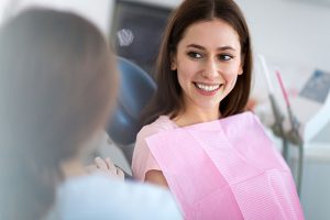 Young woman in dentist's chair